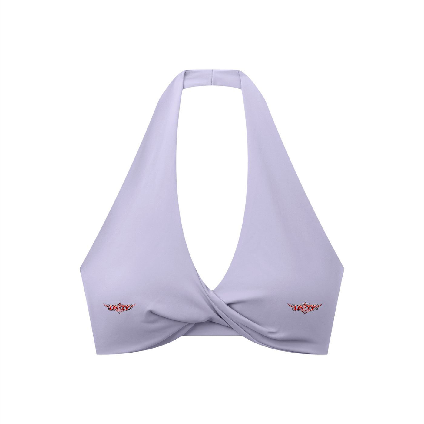 Women's Pleated Halter Sports Bra