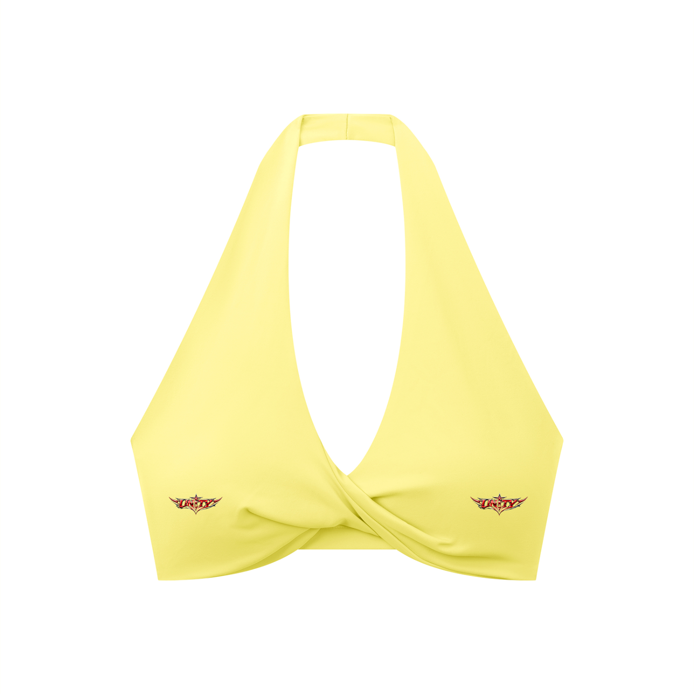 Women's Pleated Halter Sports Bra