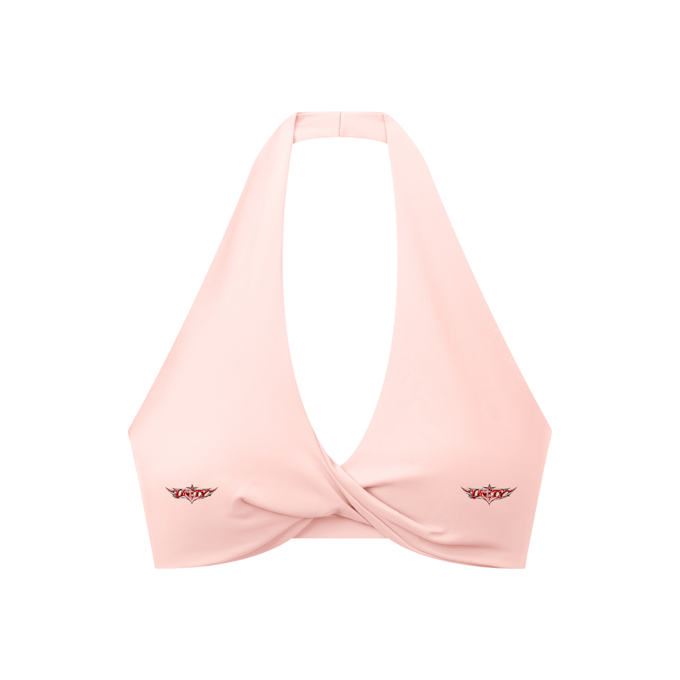 Women's Pleated Halter Sports Bra