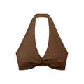 Women's Pleated Halter Sports Bra
