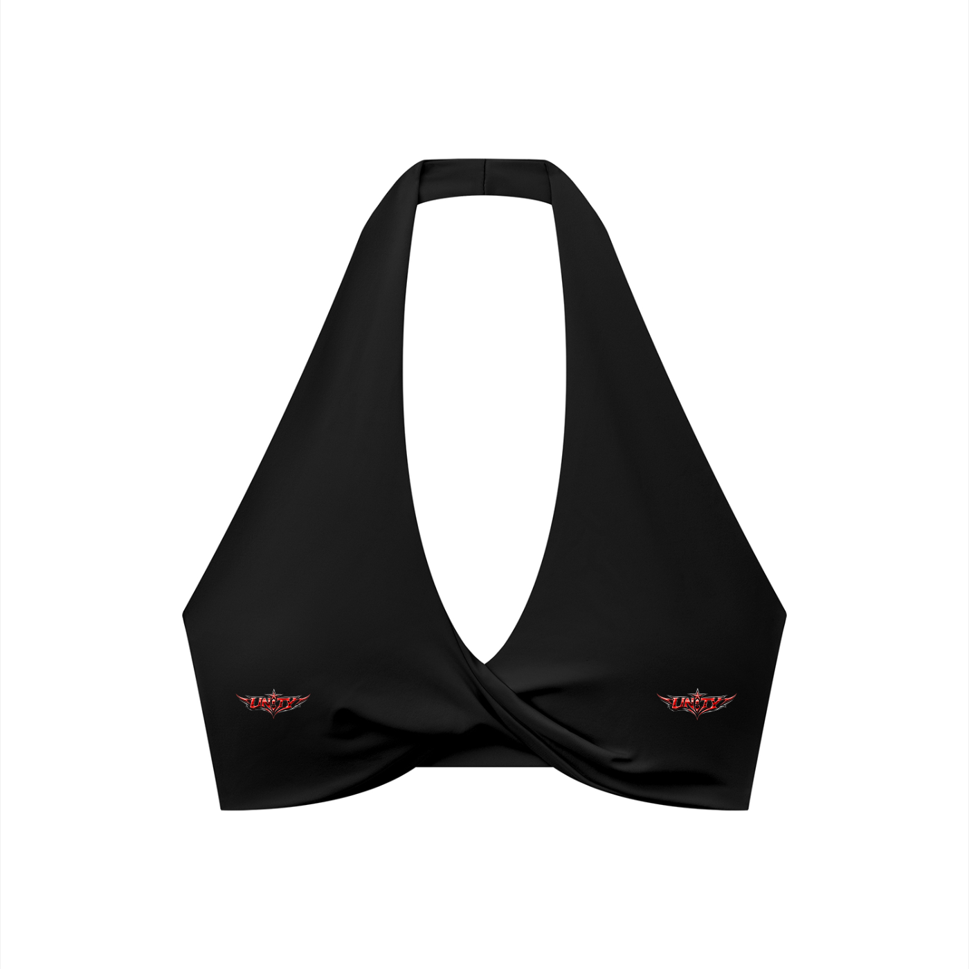 Women's Pleated Halter Sports Bra