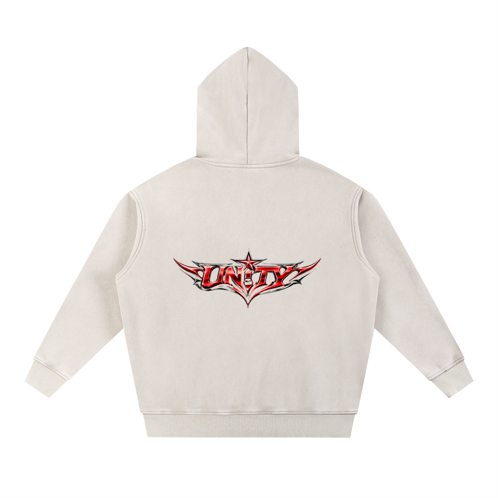 Snow Wash Fleece Oversize Hoodie