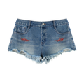 Women's Vintage Wash Raw Hem Denim Shorts by UNITY Love Studio