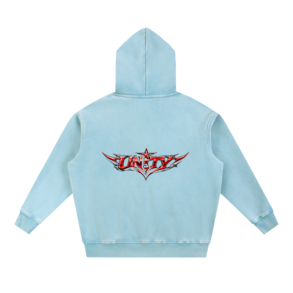 Snow Wash Fleece Oversize Hoodie